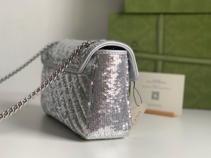 Gucci Womens Bags Shoulder Messenger Bag Luxury Brand Small GG Marmont bag with Original Box