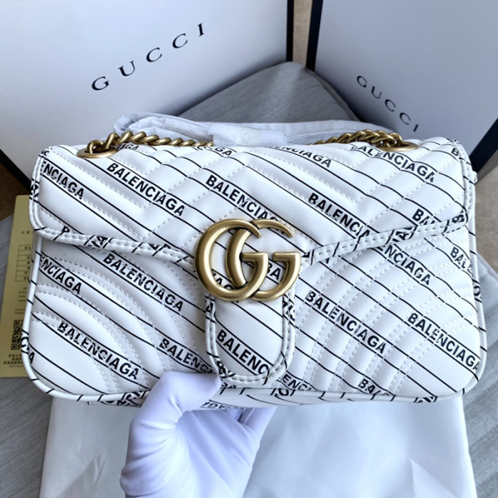 Gucci Womens Bags Shoulder Messenger Bag Luxury Brand Small GG Marmont bag with Original Box