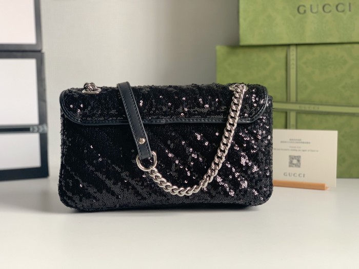 Gucci Womens Bags Shoulder Messenger Bag Luxury Brand Small GG Marmont bag with Original Box