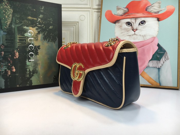 Gucci Womens Bags Shoulder Messenger Bag Luxury Brand Small GG Marmont bag with Original Box