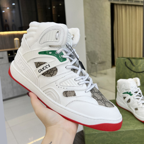 Gucci Mens Shoes Sneakers Luxury Brand Men's Gucci Basket sneaker with Original Box Men's Gucci Basket sneaker with Interlocking G 673077 2SHG0 9076