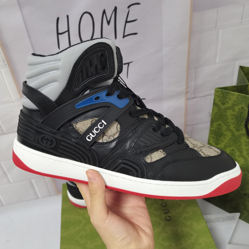 Gucci Mens Shoes Sneakers Luxury Brand Men's Gucci Basket sneaker with Original Box Men's Gucci Basket sneaker with Interlocking G 673077 2SHG0 1066