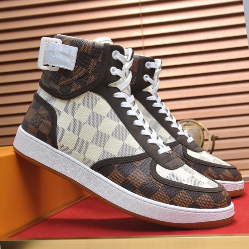 Louis Vuitton Men Shoes Sneakers Casual Luxury Brand RIVOLI SNEAKER BOOT with Original Box