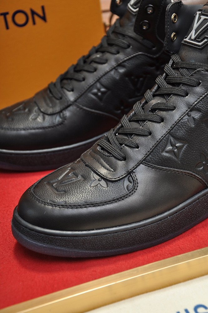 Louis Vuitton Men Shoes Sneakers Casual Luxury Brand RIVOLI SNEAKER BOOT with Original Box