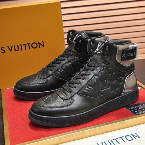 Louis Vuitton Men Shoes Sneakers Casual Luxury Brand RIVOLI SNEAKER BOOT with Original Box