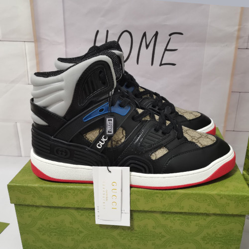 Gucci Womens Shoes Fashion Type Luxury Brand Leather Women's Gucci Basket sneaker with Original Box Women's Gucci Basket sneaker 673077 2SHG0 1066