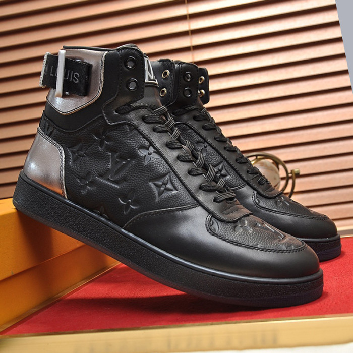 Louis Vuitton Men Shoes Sneakers Casual Luxury Brand RIVOLI SNEAKER BOOT with Original Box