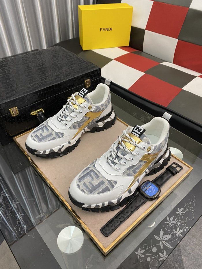Fendi Mens Shoes Fashion Sneakers Luxury Brand Casual Shoes for Men with Original Box