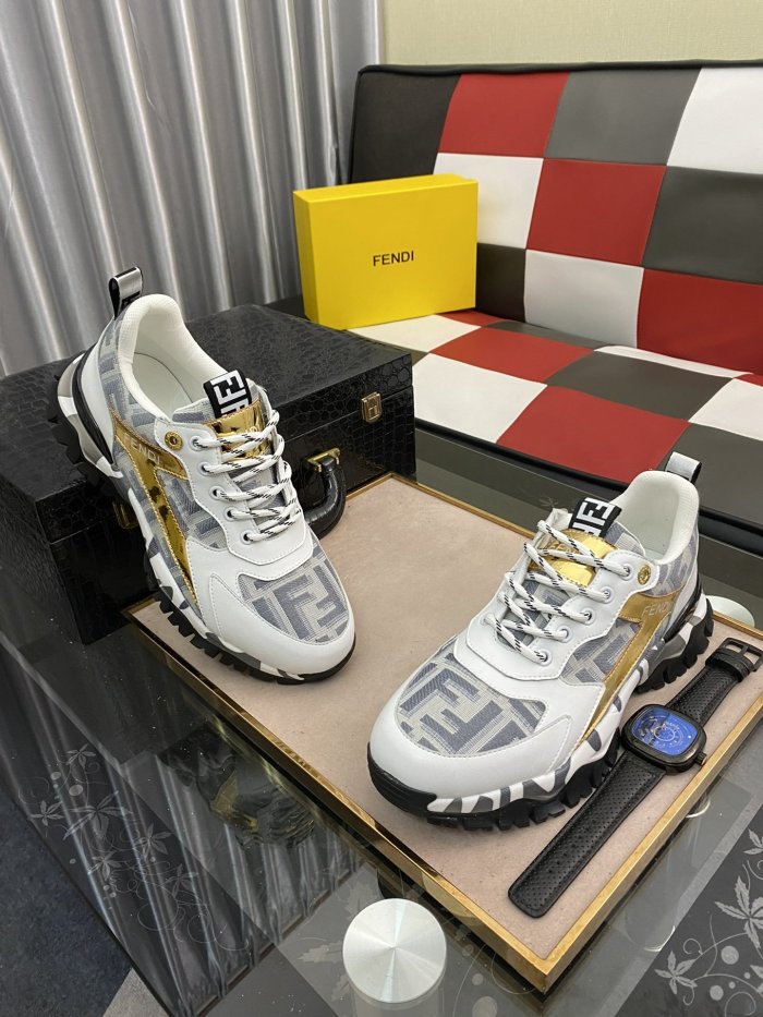 Fendi Mens Shoes Fashion Sneakers Luxury Brand Casual Shoes for Men with Original Box