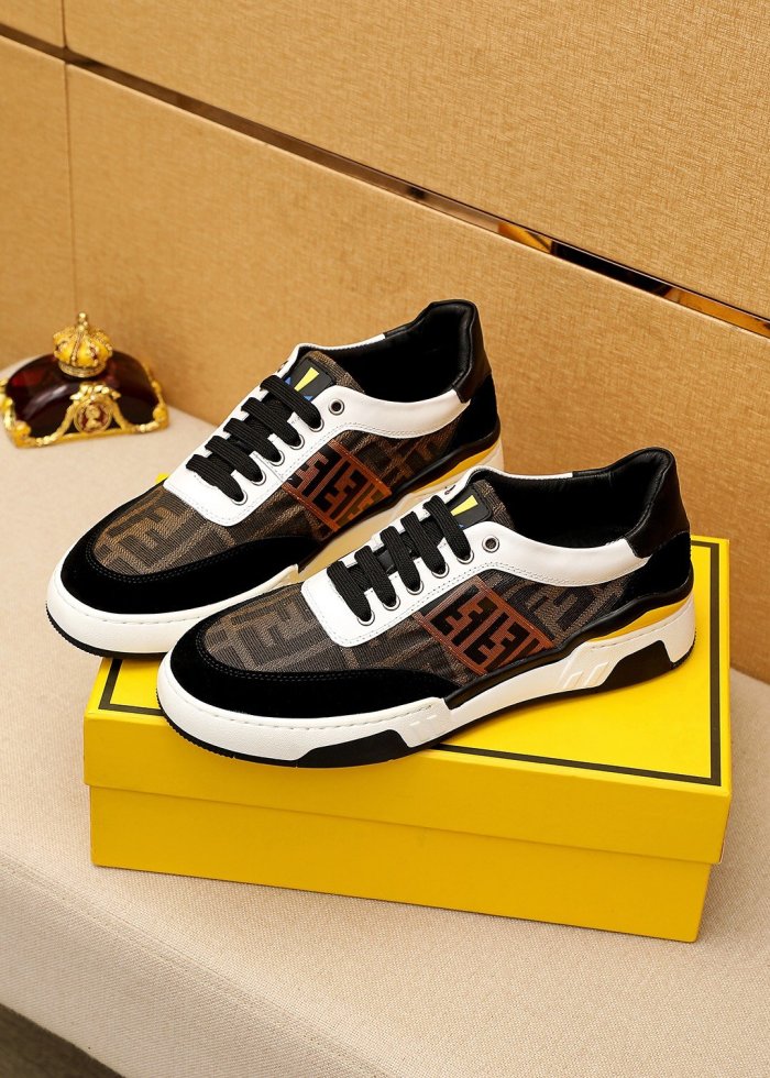 Fendi Mens Shoes Fashion Sneakers Luxury Brand Casual Shoes for Men with Original Box