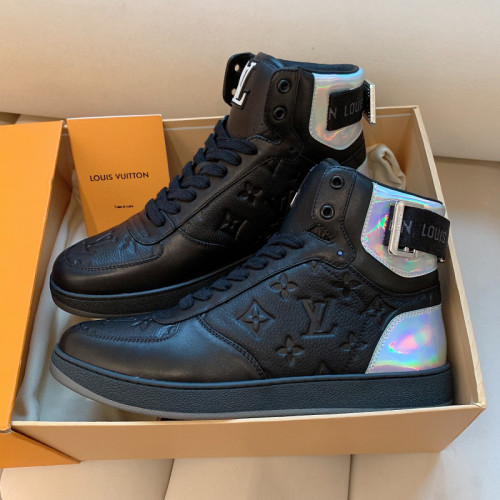 Louis Vuitton Men Shoes Sneakers Casual Luxury Brand RIVOLI SNEAKER BOOT with Original Box