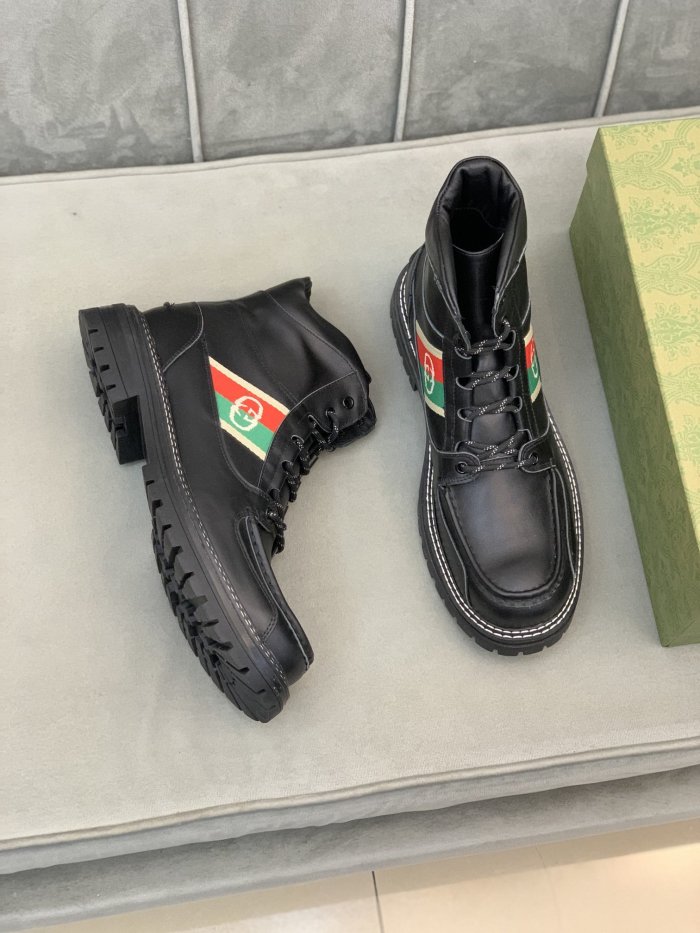 Gucci Men Shoes Ankle Boots Luxury Brand Mens Casual Fashion Shoes with Original Box