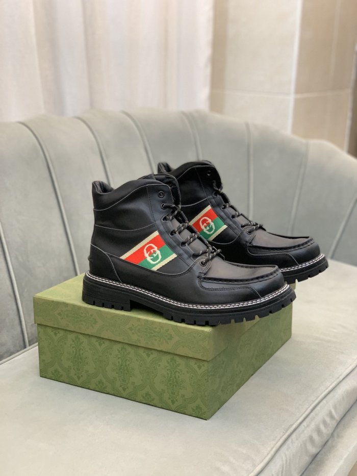 Gucci Men Shoes Ankle Boots Luxury Brand Mens Casual Fashion Shoes with Original Box