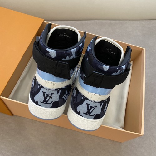 Louis Vuitton Men Shoes Sneakers Casual Luxury Brand RIVOLI SNEAKER BOOT with Original Box