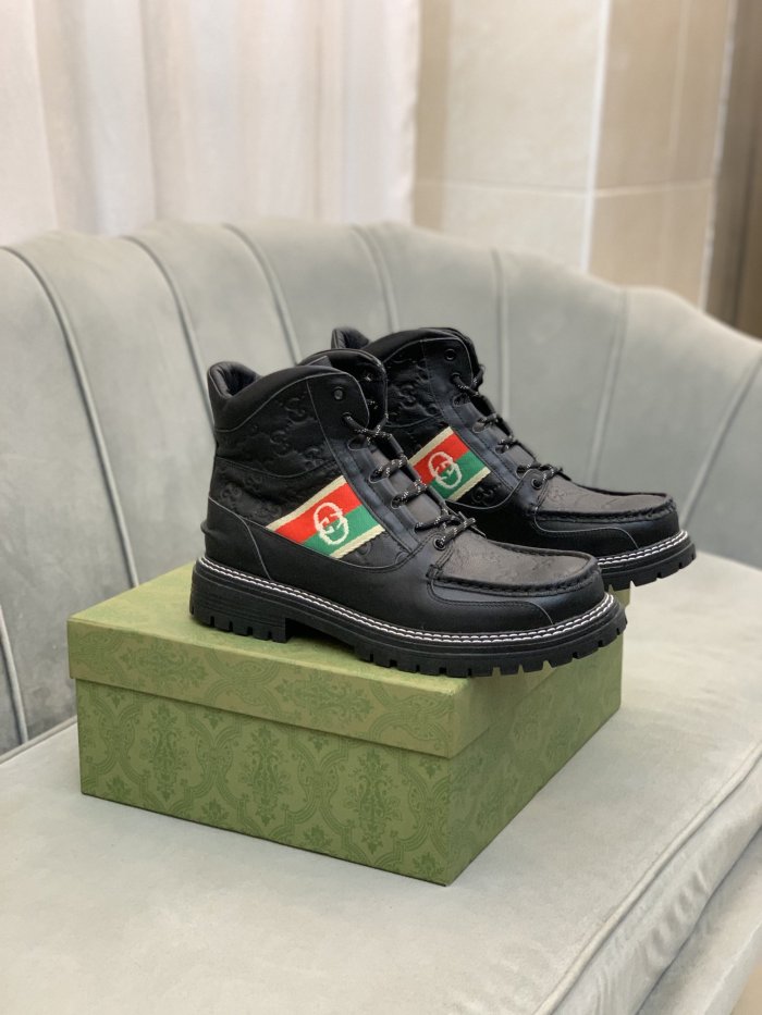 Gucci Men Shoes Ankle Boots Luxury Brand Mens Casual Fashion Shoes with Original Box