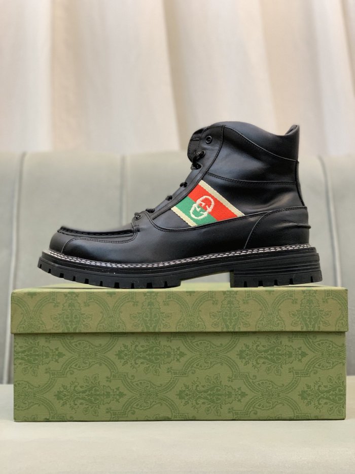 Gucci Men Shoes Ankle Boots Luxury Brand Mens Casual Fashion Shoes with Original Box
