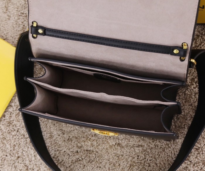 Fendi Womens Bags Shoulder Bags Handbags Luxury Brand FENDI Kan U leather bag with Original Box