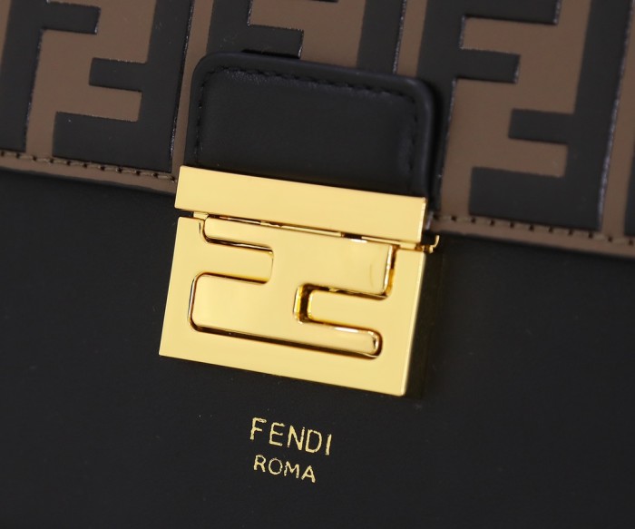 Fendi Womens Bags Shoulder Bags Handbags Luxury Brand FENDI Kan U leather bag with Original Box