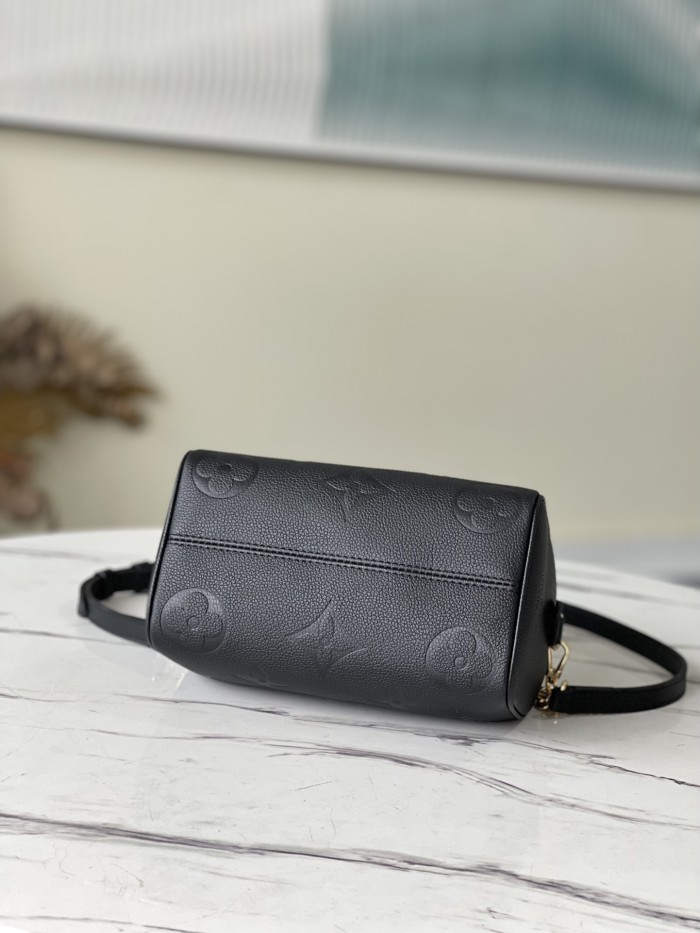 Louis Vuitton Womens Bags Luxury Brand Fashion Type Louis Vuitton SPEEDY BANDOULIÈRE 20 Black Embossed grained cowhide leather with Original Box M58953