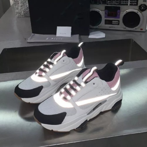 Dior Womens Shoes Sneakers Luxury Brand B22 Sneakers with Original Box Unisex Design 3SN231ZNG_H969 B22 SNEAKER Black Technical Mesh and Smooth Calfskin