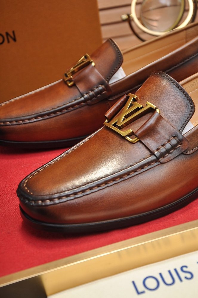 Louis Vuitton Men Shoes Business Luxury Brand LV Dress Shoes with Original Box