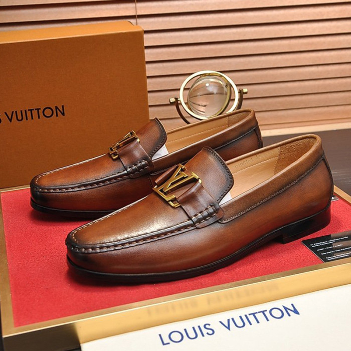 Louis Vuitton Men Shoes Business Luxury Brand LV Dress Shoes with Original Box