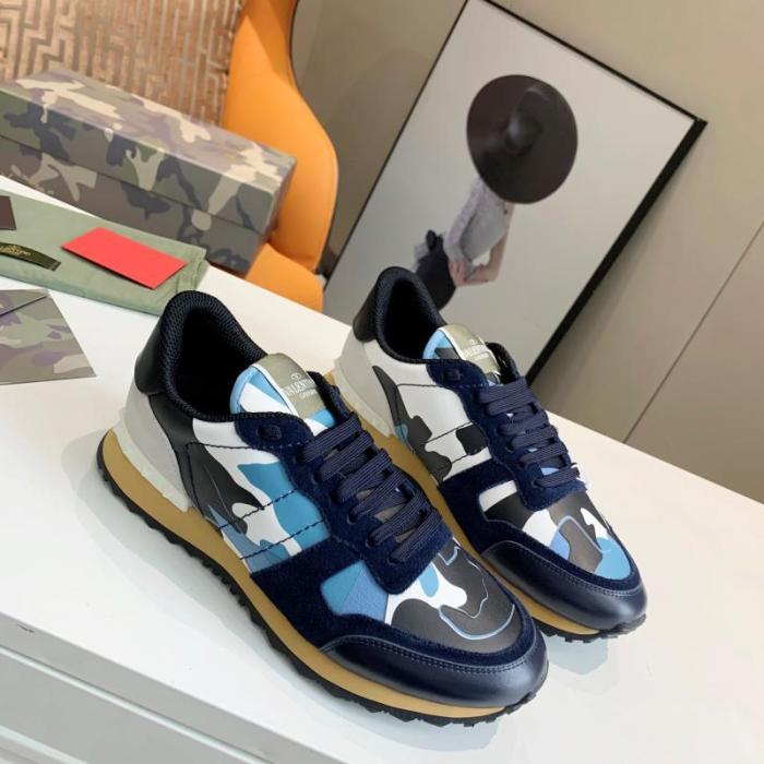 Valentino Men Shoes Fashion Design Luxury Brand ROCKSTUD CALFSKIN SNEAKER with Original Box