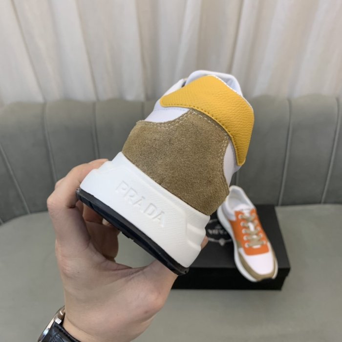 Prada Mens Shoes Sneakers Casual Shoes for Men Luxury Brand Breathable Fashion Sneakers with Original Box