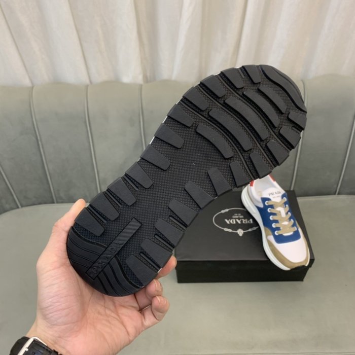 Prada Mens Shoes Sneakers Casual Shoes for Men Luxury Brand Breathable Fashion Sneakers with Original Box