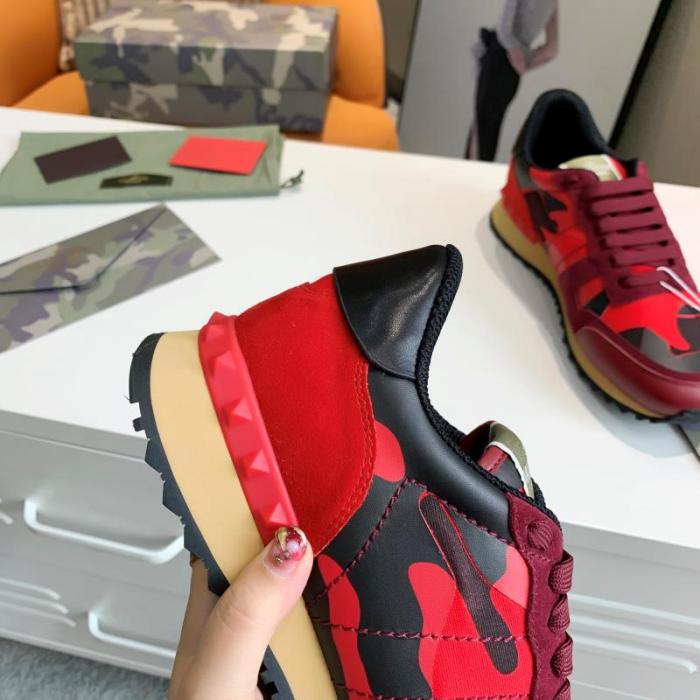 Valentino Men Shoes Fashion Design Luxury Brand ROCKSTUD CALFSKIN SNEAKER with Original Box