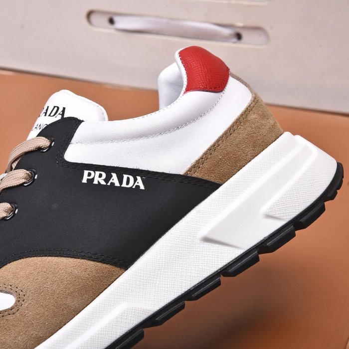 Prada Mens Shoes Sneakers Casual Shoes for Men Luxury Brand Breathable Fashion Sneakers with Original Box