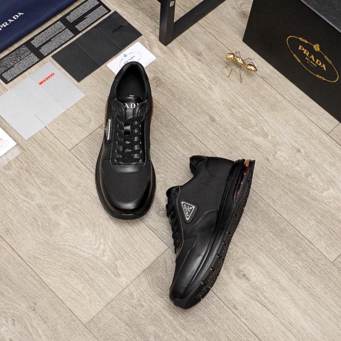 Prada Mens Shoes Sneakers Casual Shoes for Men Luxury Brand Breathable Fashion Sneakers with Original Box