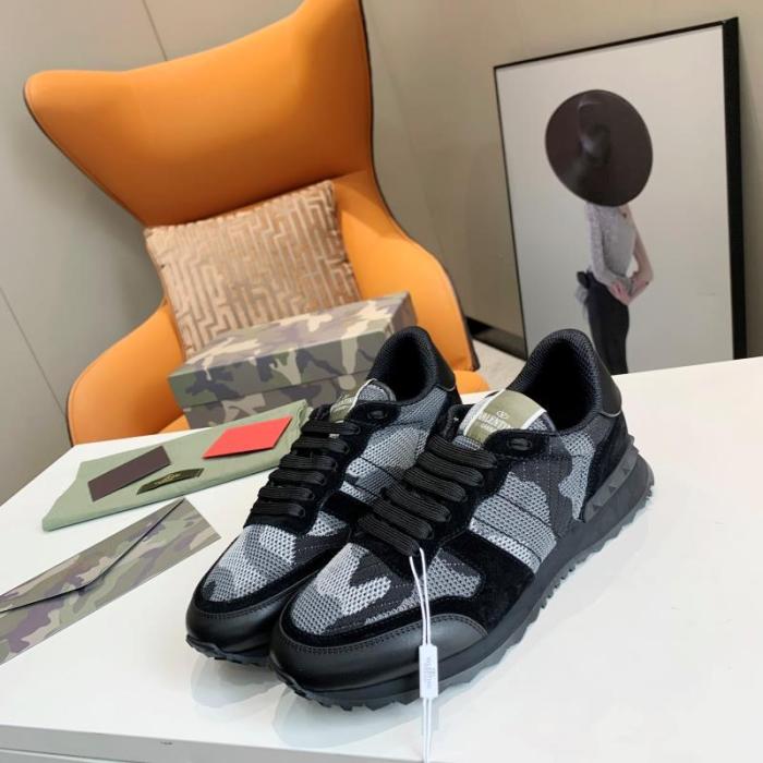Valentino Men Shoes Fashion Design Luxury Brand ROCKSTUD CALFSKIN SNEAKER with Original Box