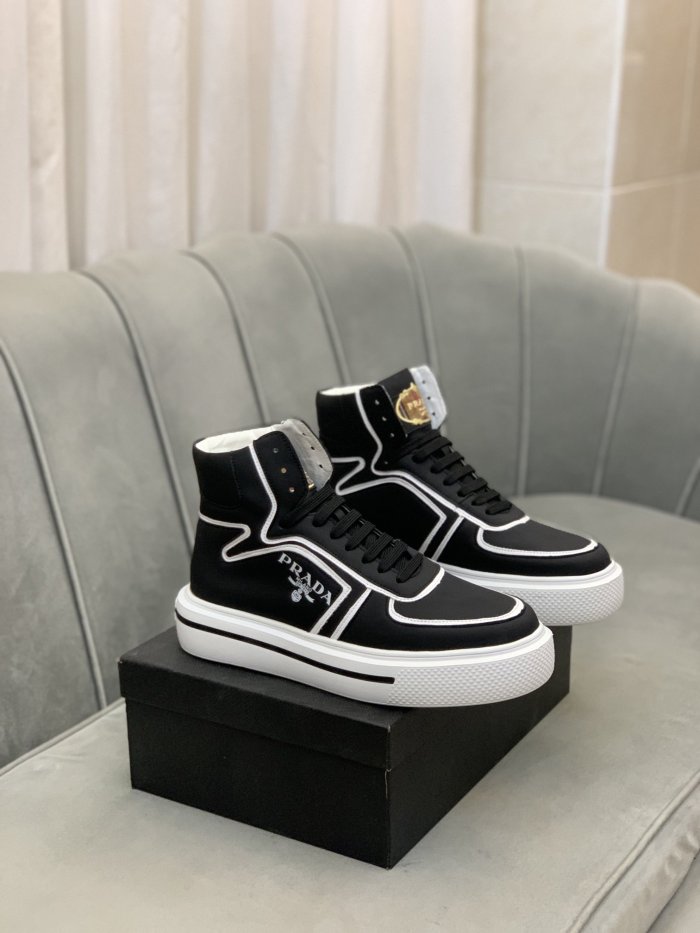 Prada Mens Shoes Sneakers Casual Shoes for Men Luxury Brand Breathable Fashion Sneakers with Original Box