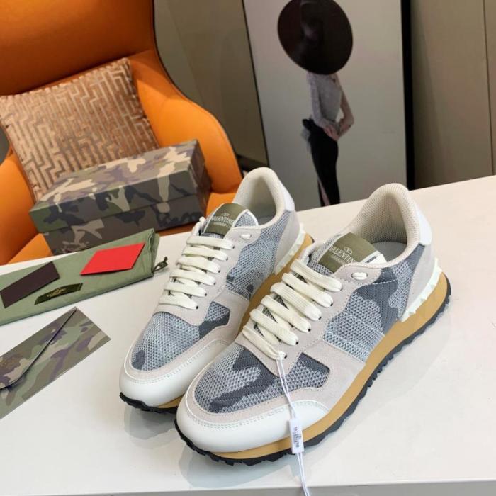 Valentino Men Shoes Fashion Design Luxury Brand ROCKSTUD CALFSKIN SNEAKER with Original Box