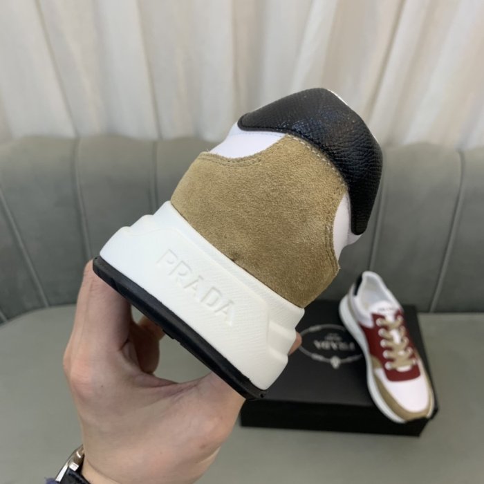 Prada Mens Shoes Sneakers Casual Shoes for Men Luxury Brand Breathable Fashion Sneakers with Original Box