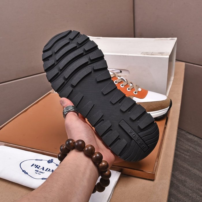 Prada Mens Shoes Sneakers Casual Shoes for Men Luxury Brand Breathable Fashion Sneakers with Original Box