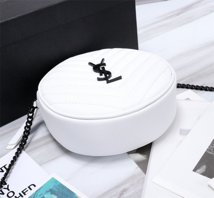 Saint Laurent YSL Womens Bag Designer Luxury Brand Women Shoulder Messenger Bags with Original Box Vinyle Round Messenger Bags