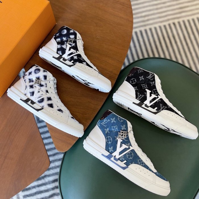 Louis Vuitton Men Shoes Fashion Sneakers Luxury Brand Mens Charlie Sneaker Casual Shoes with Original Box