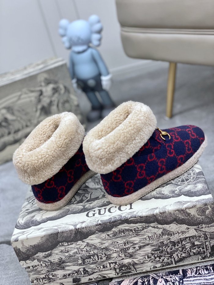 Gucci Womens Shoes Fashion Boots Luxury Brand  Womens Ankle Boots with Original Box