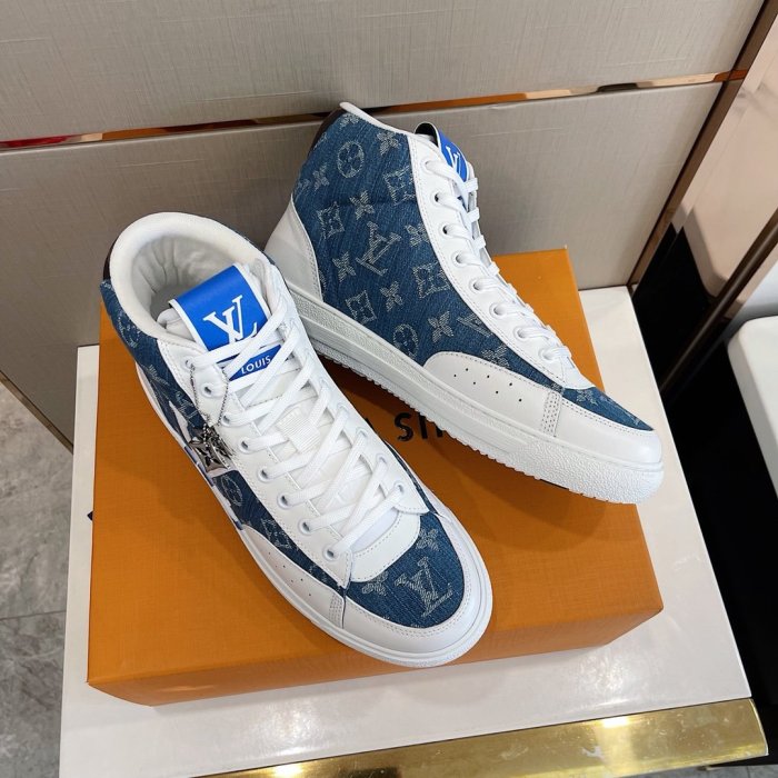 Louis Vuitton Men Shoes Fashion Sneakers Luxury Brand Mens Charlie Sneaker Casual Shoes with Original Box