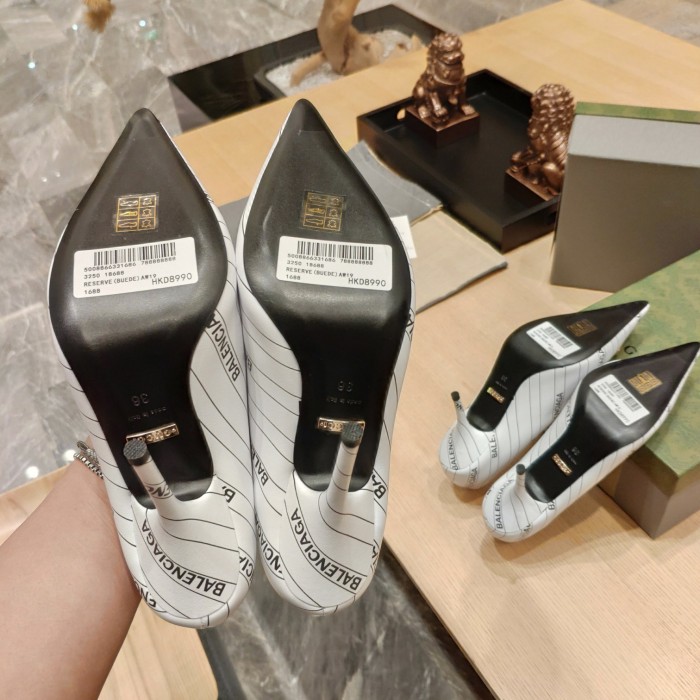 Gucci x Balenciaga Womens Shoes Slingback Pumps High Heel Luxury Brand Wedding Fashion Shoes for Women with Original Box