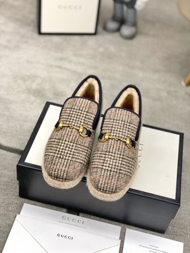 Gucci Womens Shoes Casual Loafers Design Luxury Brand Leather Princetown with Original Box