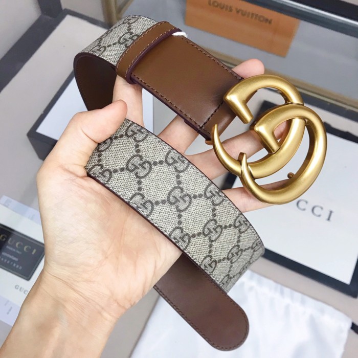 Gucci Mens Belts Luxury Brand with Original Box Leather Belts for Men 400593 92TLT 8358 Jumbo GG Marmont wide belt