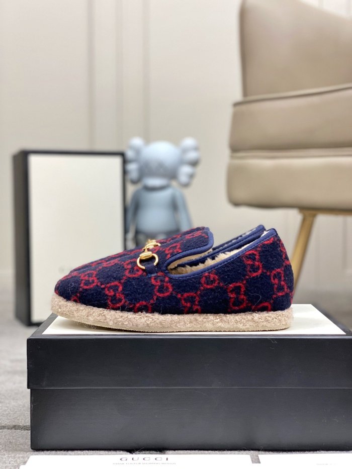 Gucci Womens Shoes Casual Loafers Design Luxury Brand Leather Princetown with Original Box