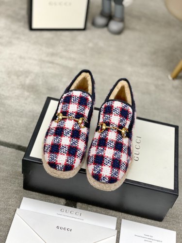 Gucci Womens Shoes Casual Loafers Design Luxury Brand Leather Princetown with Original Box