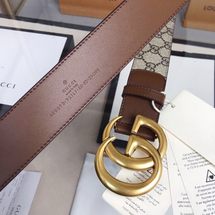 Gucci Mens Belts Luxury Brand with Original Box Leather Belts for Men 400593 92TLT 8358 Jumbo GG Marmont wide belt