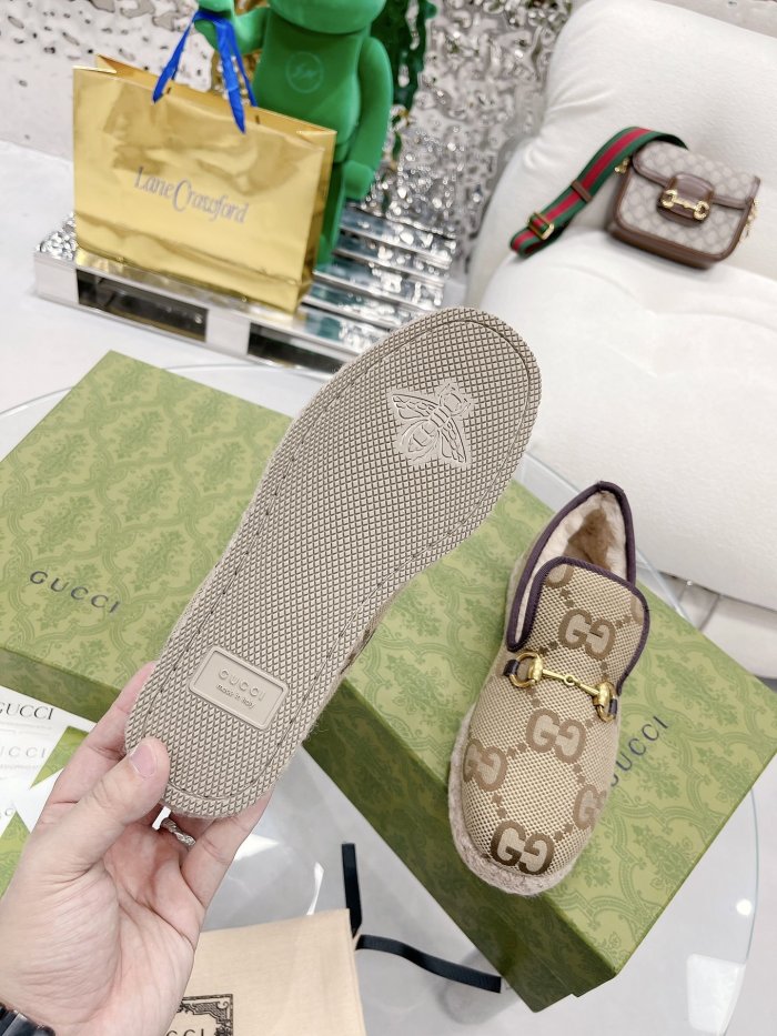 Gucci Womens Shoes Casual Loafers Design Luxury Brand Leather Princetown with Original Box