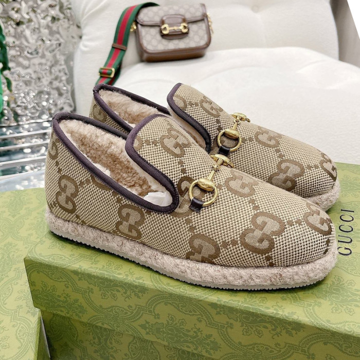 Gucci Womens Shoes Casual Loafers Design Luxury Brand Leather Princetown with Original Box