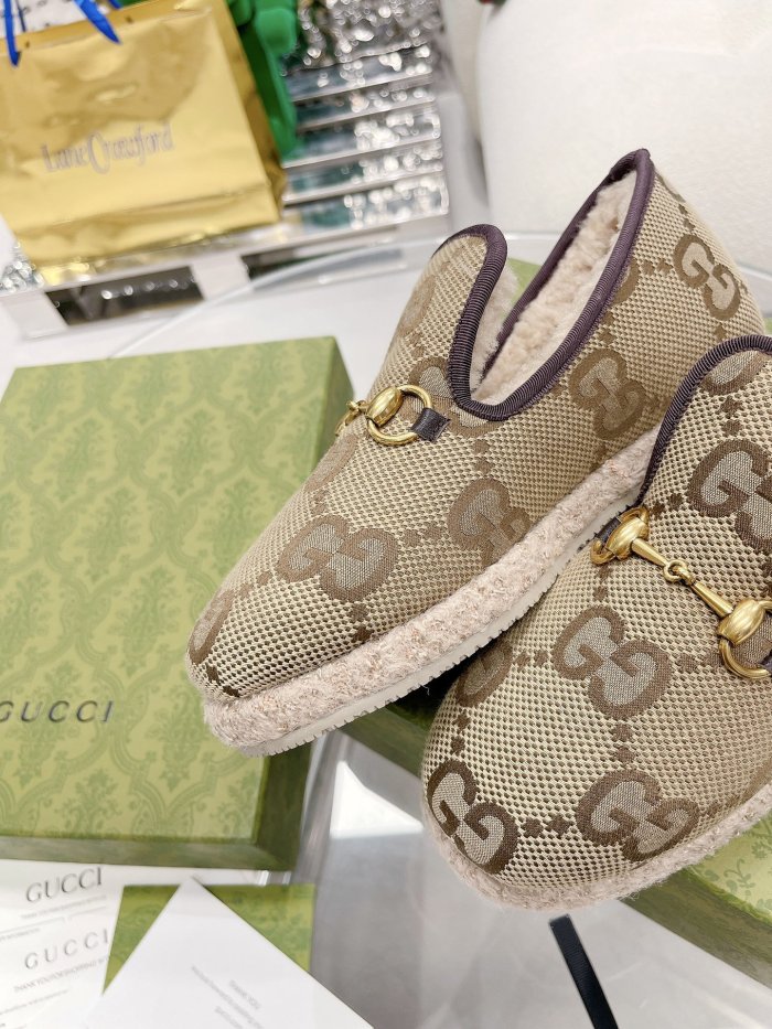 Gucci Womens Shoes Casual Loafers Design Luxury Brand Leather Princetown with Original Box